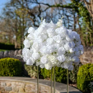 White Floral Table Centrepieces