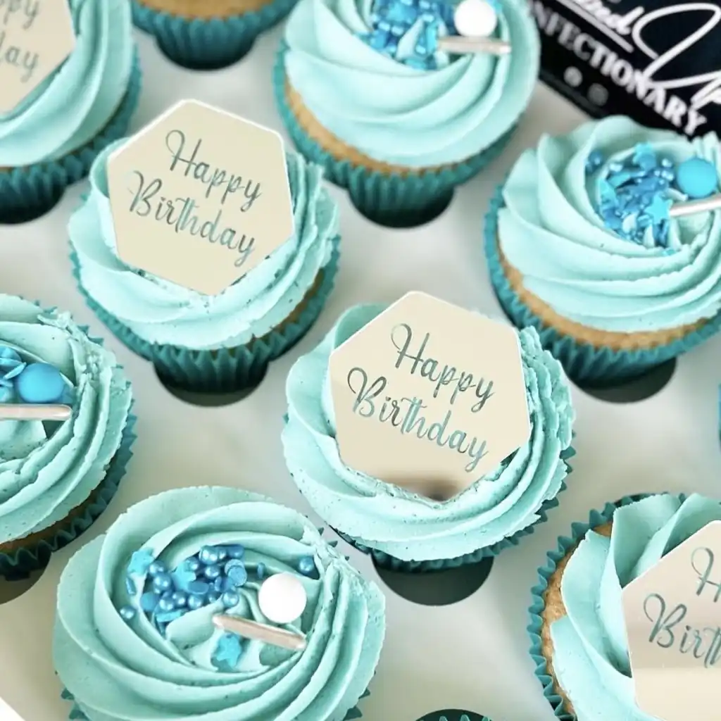 Blue Luxe Birthday Cupcakes - Image 3
