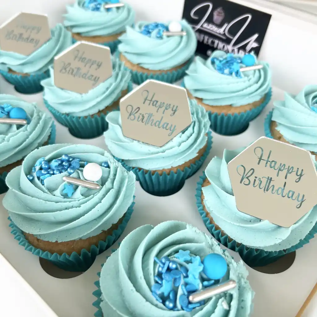 Blue Luxe Birthday Cupcakes - Image 2