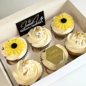 Sunflower Birthday Cupcakes